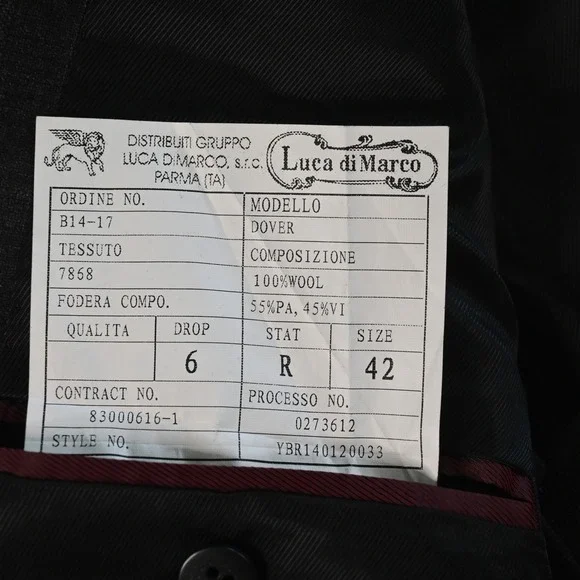 Byron 42R Gray Plaid Dover 100% Wool Mens Blazer Suit Jacket Sport Coat - Picture 5 of 12